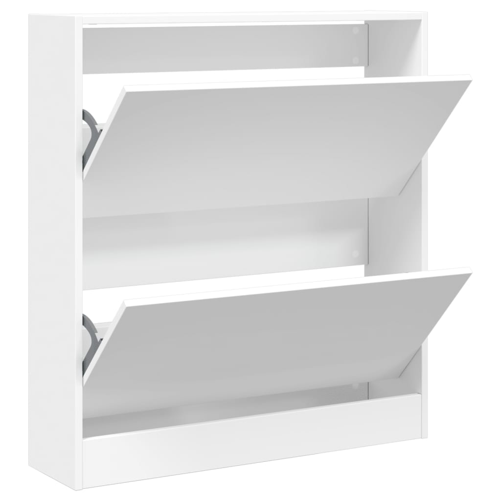 Scarpiera Bianca 80x21x87,5 cm in Legno Multistrato - homemem39