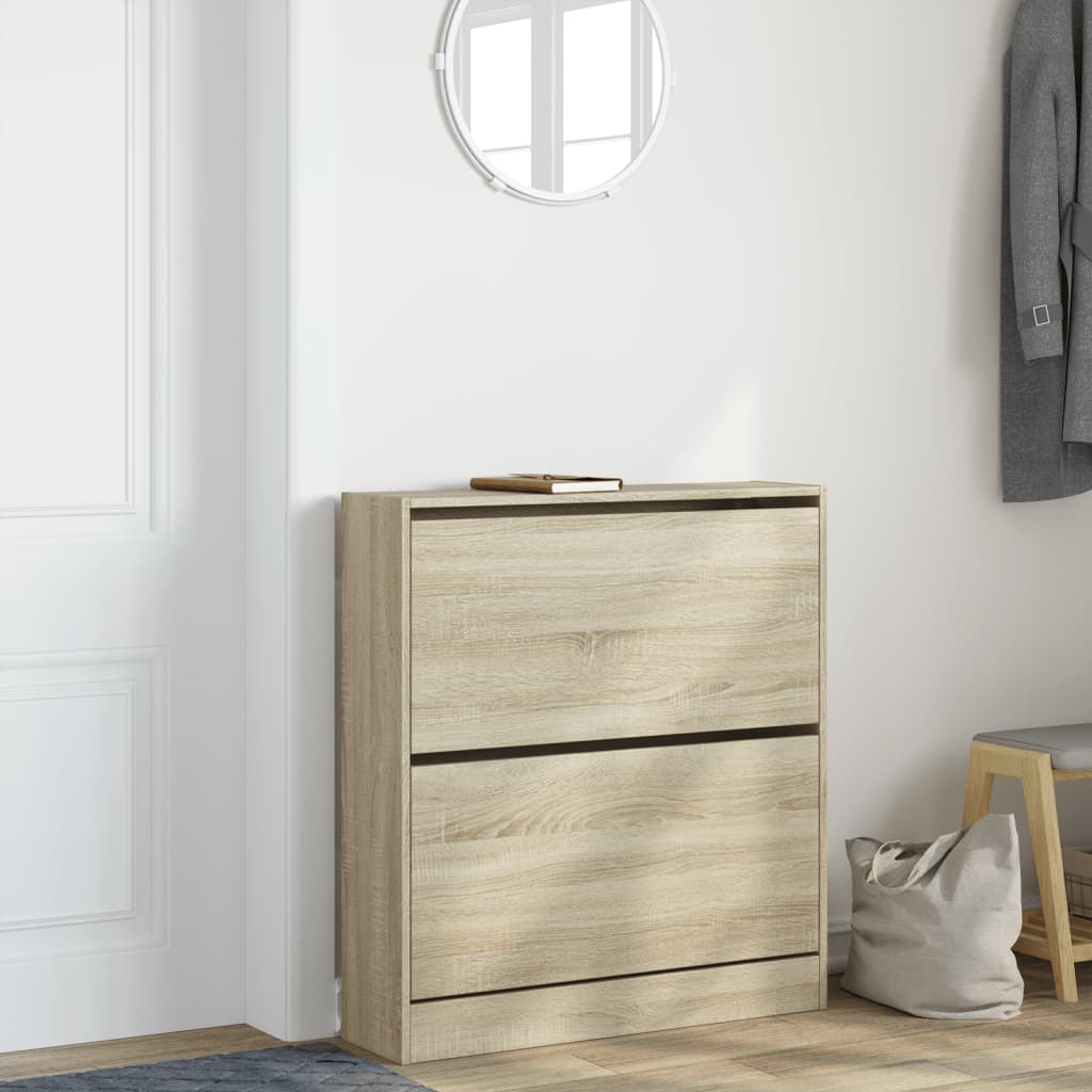 Scarpiera Rovere Sonoma 80x21x87,5 cm in Legno Multistrato - homemem39