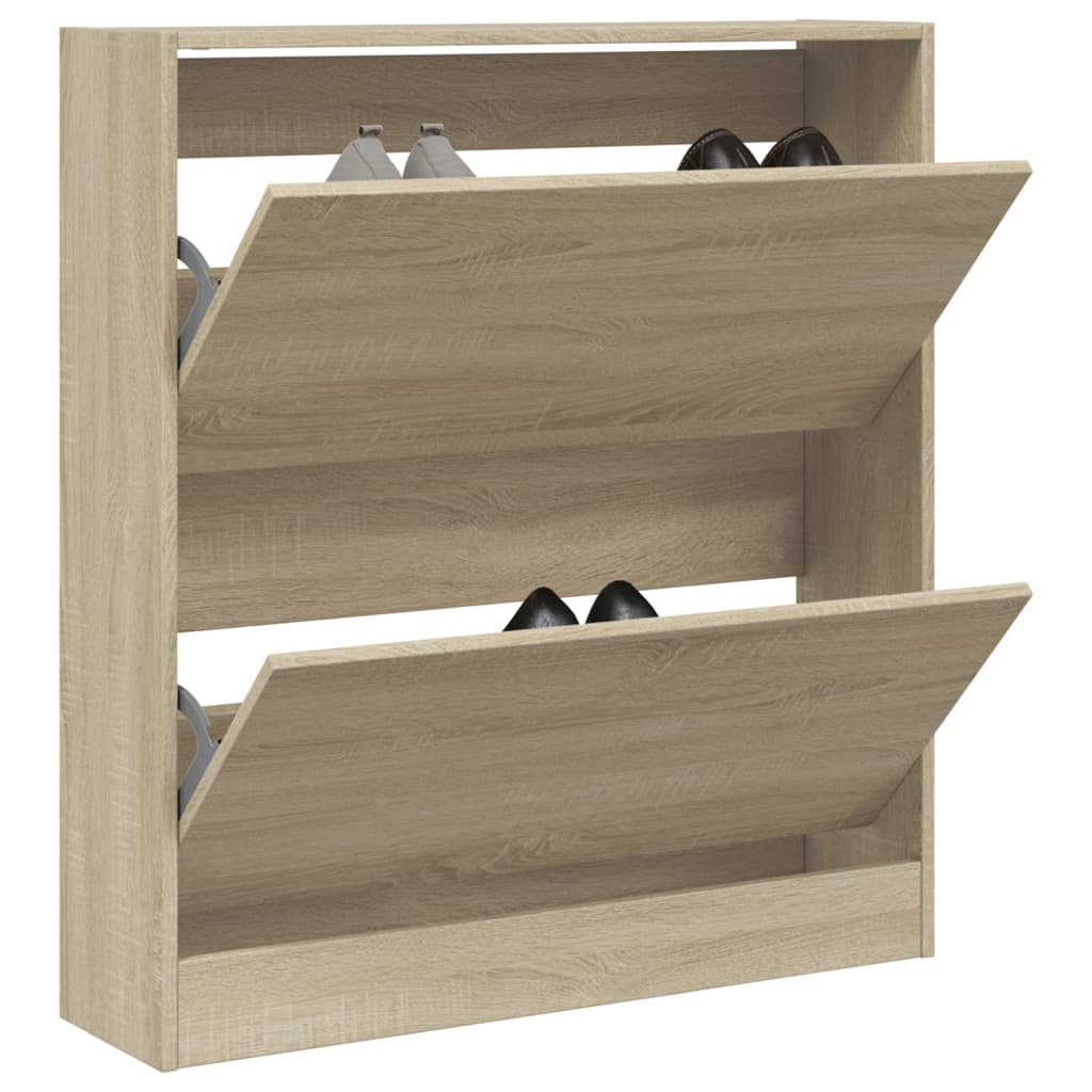 Scarpiera Rovere Sonoma 80x21x87,5 cm in Legno Multistrato - homemem39