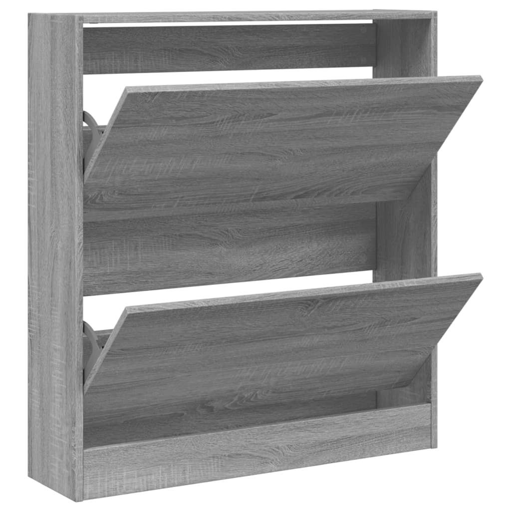 Scarpiera Grigio Sonoma 80x21x87,5 cm in Legno Multistrato - homemem39