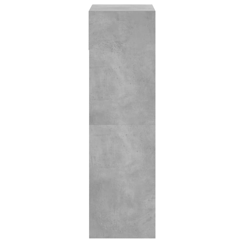 Scarpiera Grigio Cemento 60x34x116 cm in Legno Multistrato