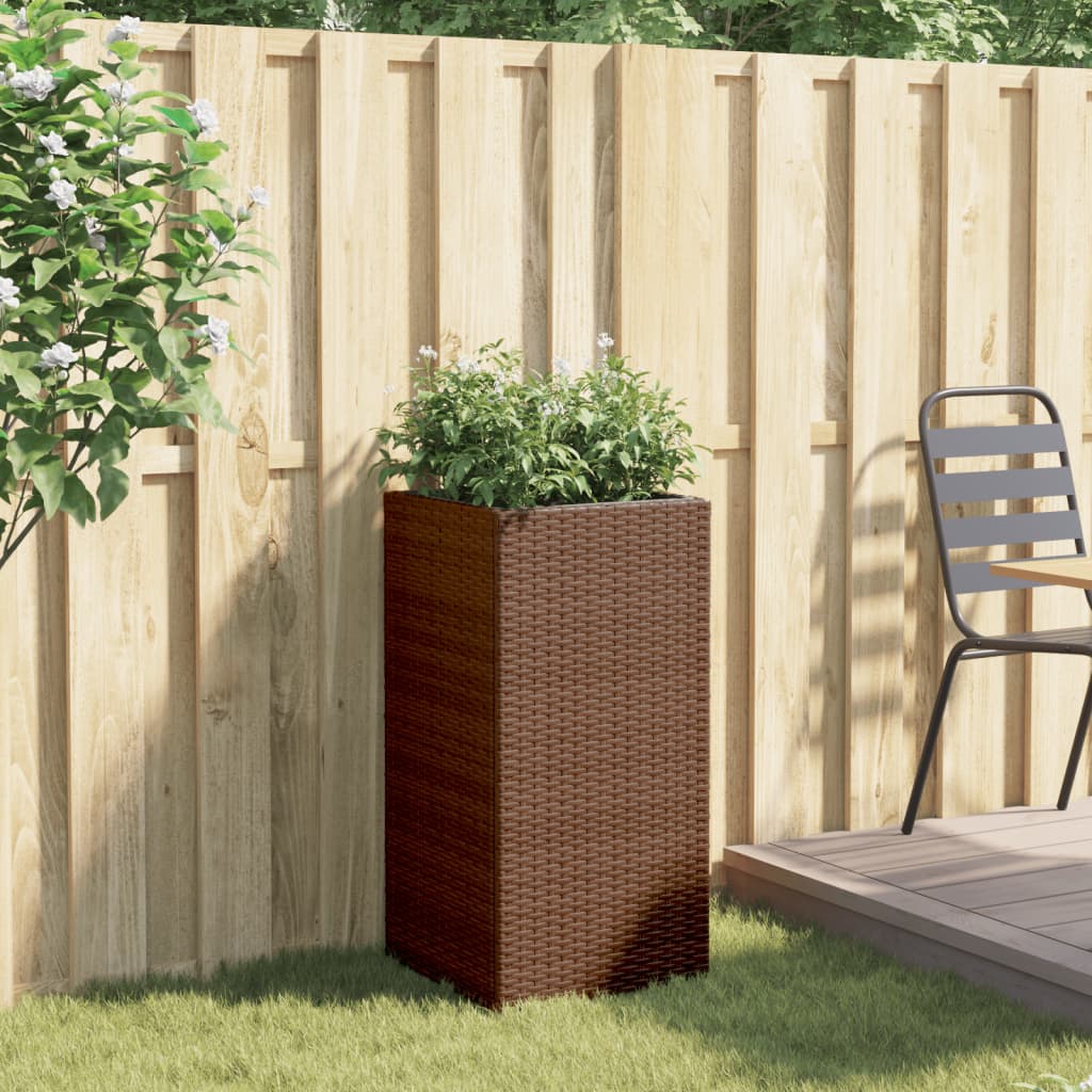 Fioriera da Giardino Marrone in Polyrattan