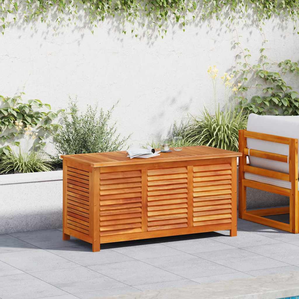 Contenitore Giardino con Feritoia 113x50x56cm Massello Acacia