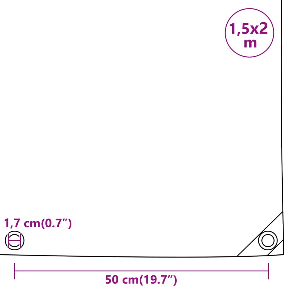 Telone Bianco 1,5x2 m 650 g/m² | homemem39