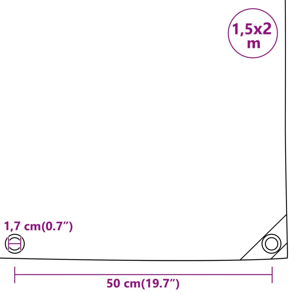 Telone Antracite 1,5x2 m 650 g/m² | homemem39