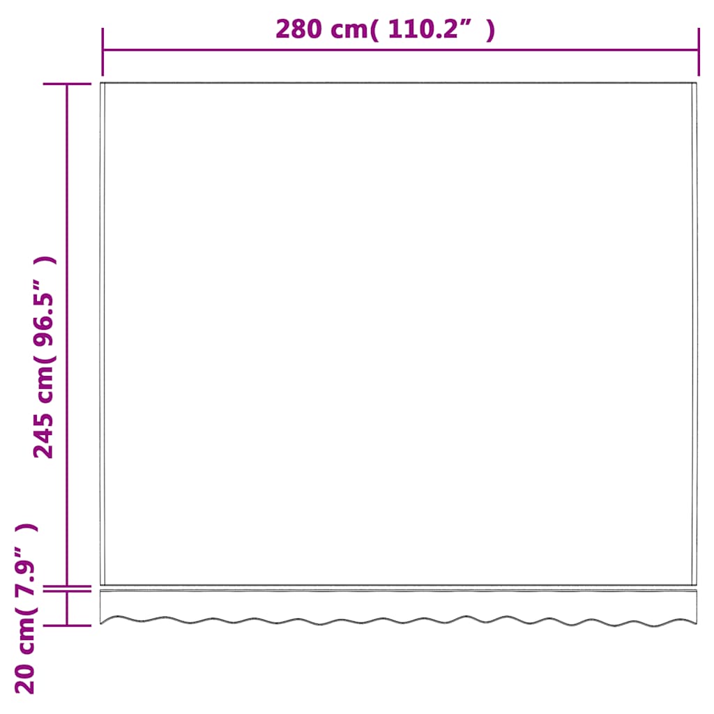 Tessuto di Ricambio per Tenda da Sole Rosso e Bianco 3x2,5 m Poliestere | homemem39