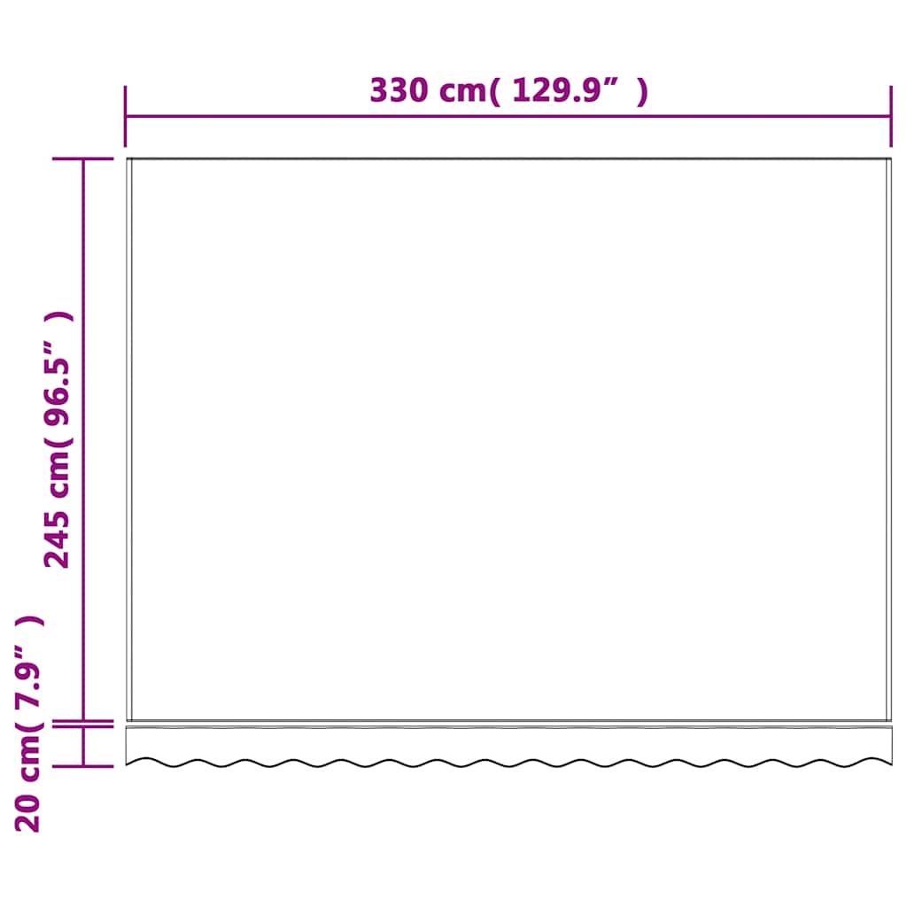 Tessuto di Ricambio per Tenda Strisce Rosse e Bianche 3,5x2,5 m | homemem39