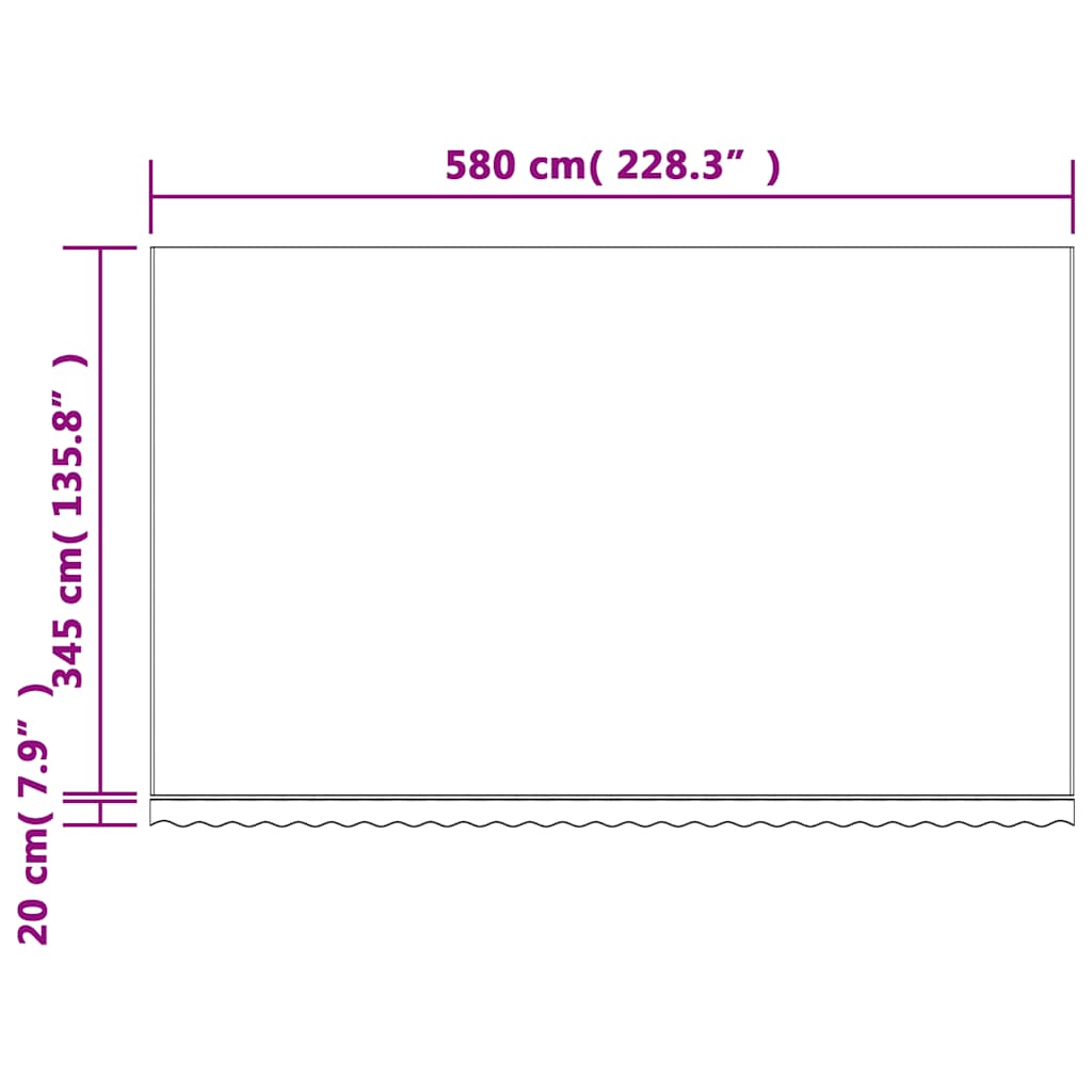 Tessuto di Ricambio per Tenda da Sole Arancione e Blu 6x3,5 m Poliestere | homemem39