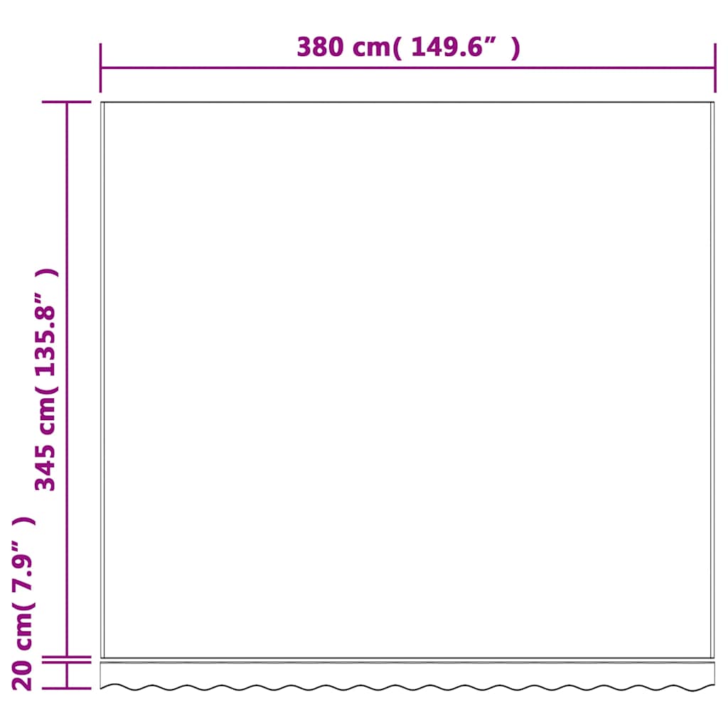 Tessuto di Ricambio per Tenda Strisce Multicolore 4x3,5 m | homemem39