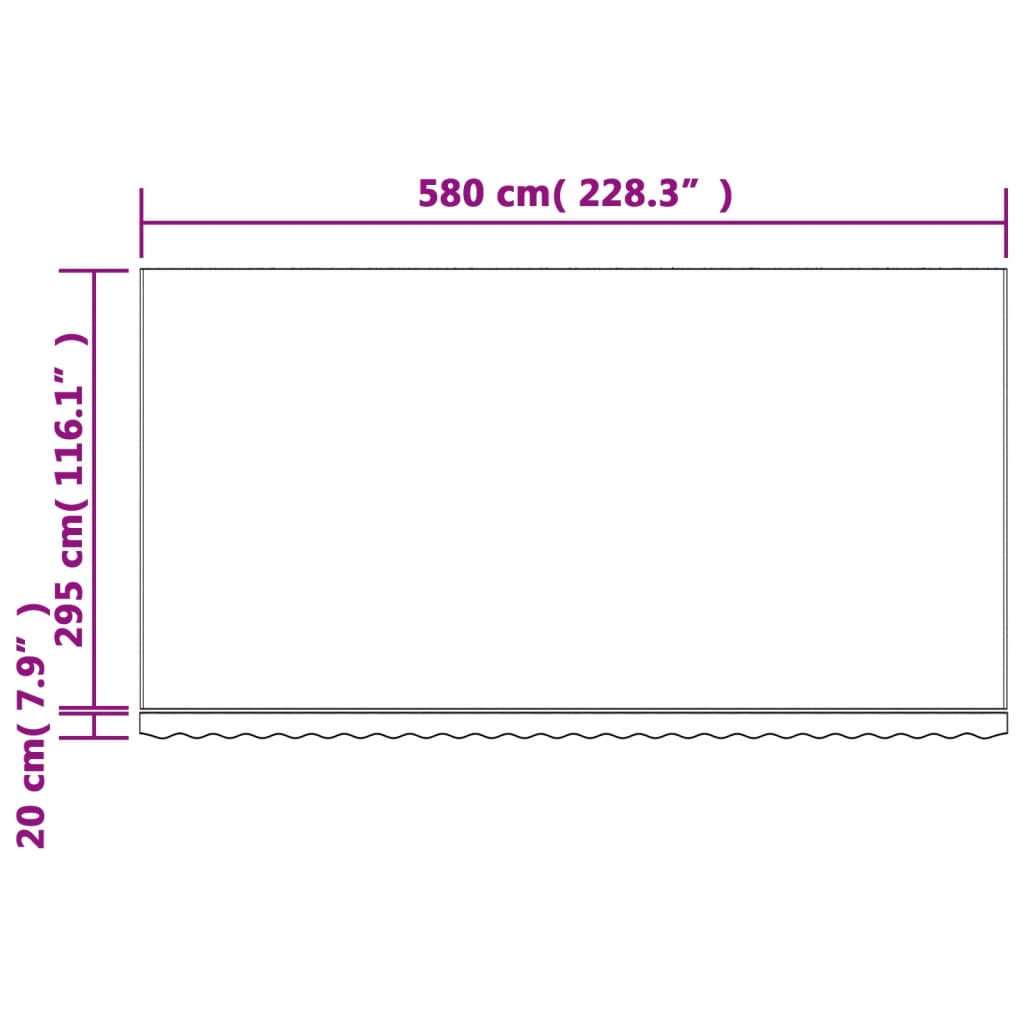 Tessuto di Ricambio per Tenda Strisce Multicolore 6x3 m | homemem39