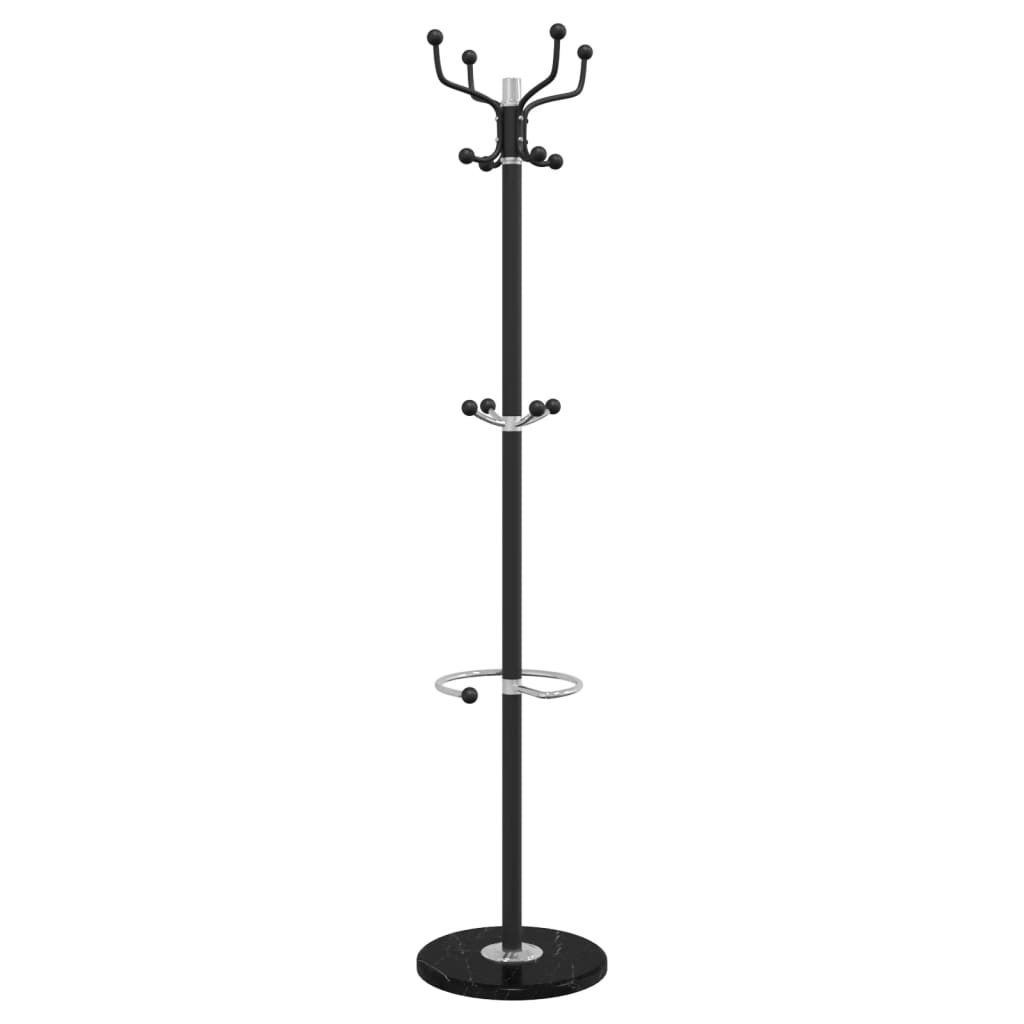 Appendiabiti con Portaombrelli Nero 180 cm Ferro Verniciato - homemem39