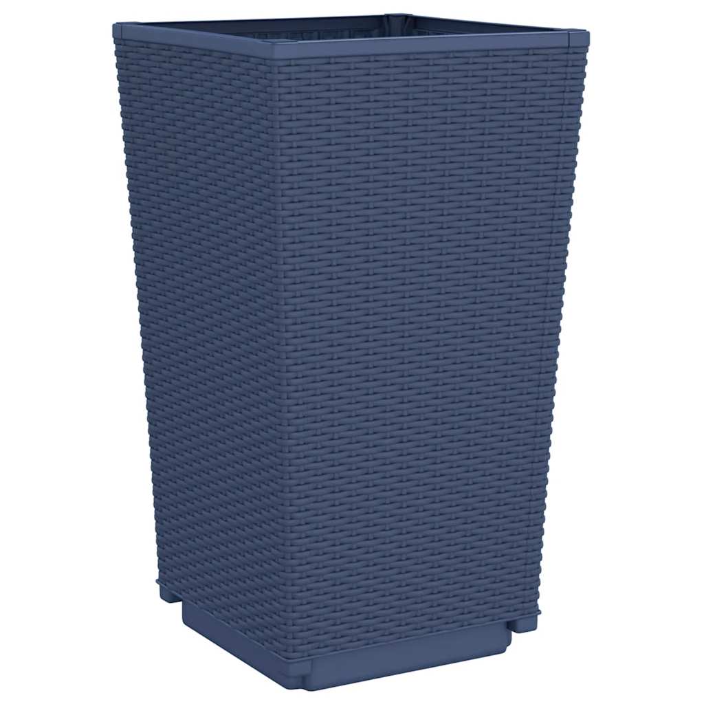 Fioriere da Giardino 2 pz Grigio Blu 32,5x32,5x57 cm in PP - homemem39
