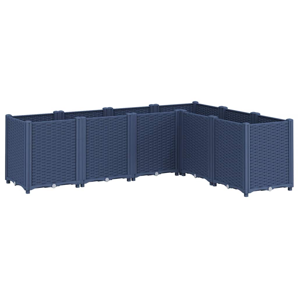 Fioriera da Giardino Grigio Blu 160x120x53 cm in PP