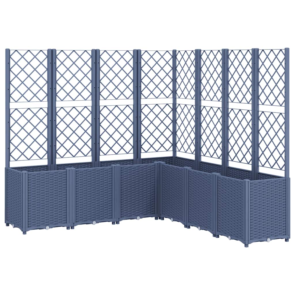 Fioriera Giardino con Traliccio Grigio Blu 160x160x140 cm PP - homemem39