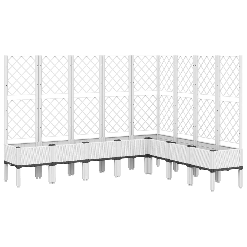 Fioriera da Giardino con Traliccio Bianco 200x160x142 cm in PP - homemem39