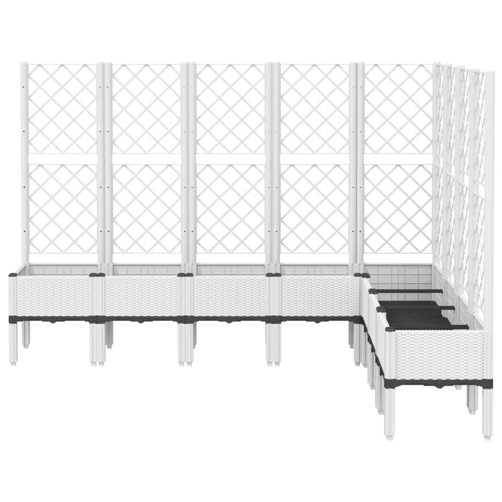 Fioriera da Giardino con Traliccio Bianco 200x160x142 cm in PP - homemem39