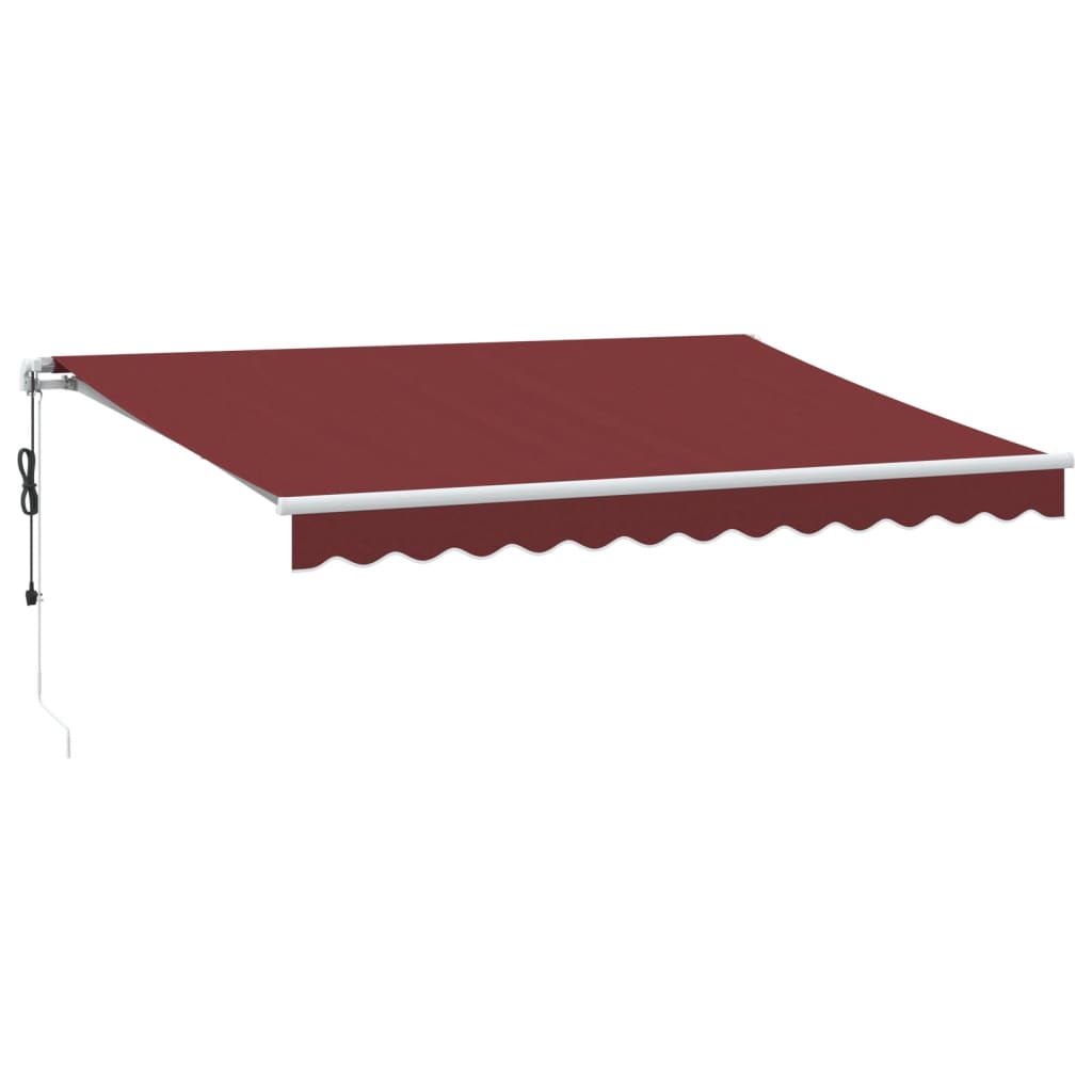 Tenda da Sole Retrattile Automatica con LED Bordò 350x250 cm | homemem39