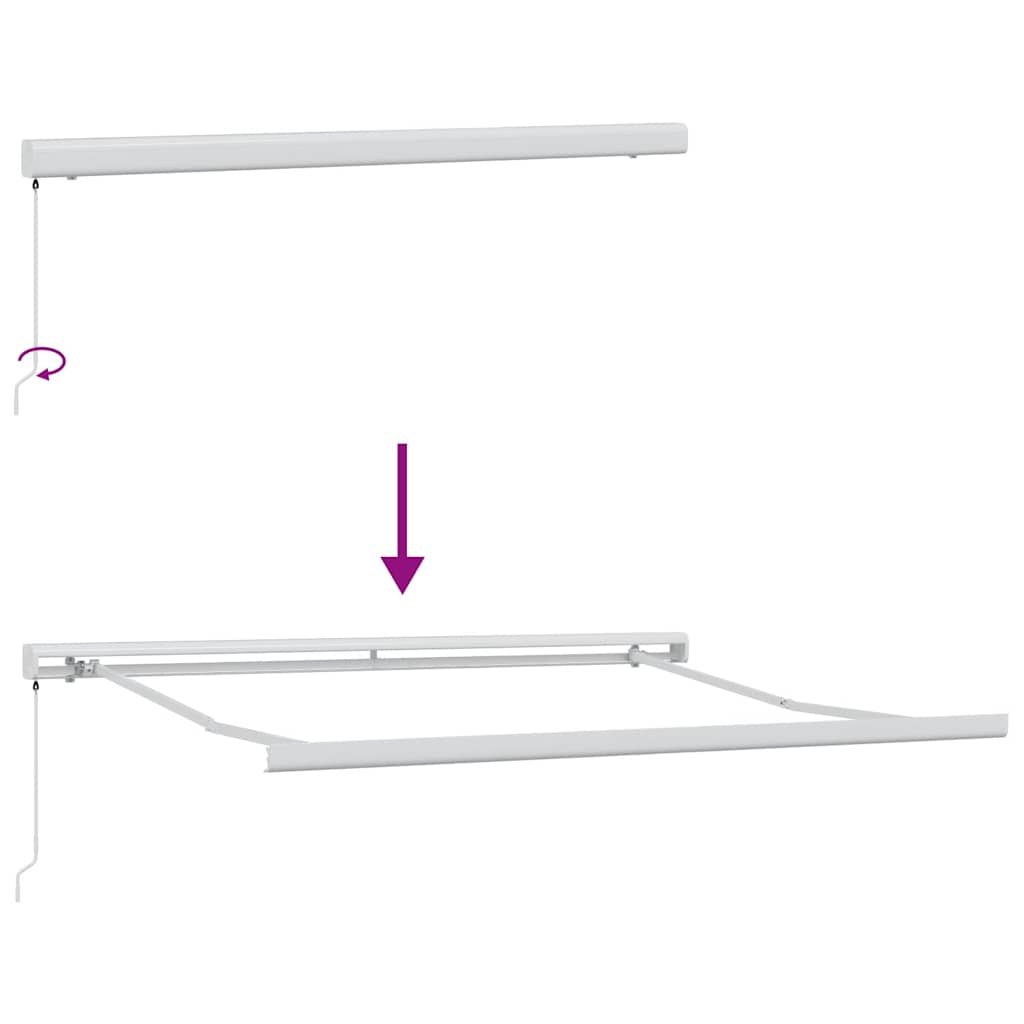Tendone manuale 3 x 2,5 m Marrone 100% Poliestere