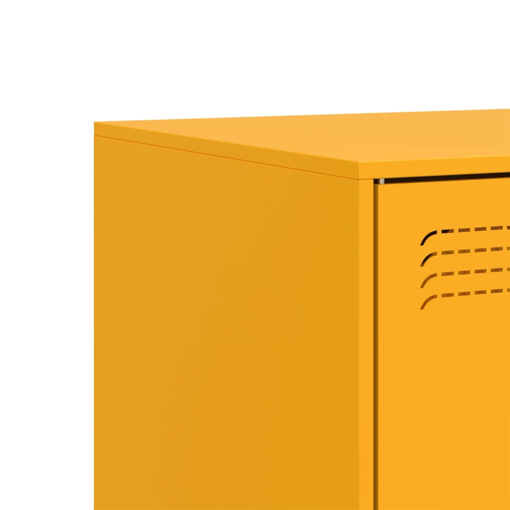Mobile Porta TV Giallo Senape 99x39x44 cm in Acciaio - homemem39