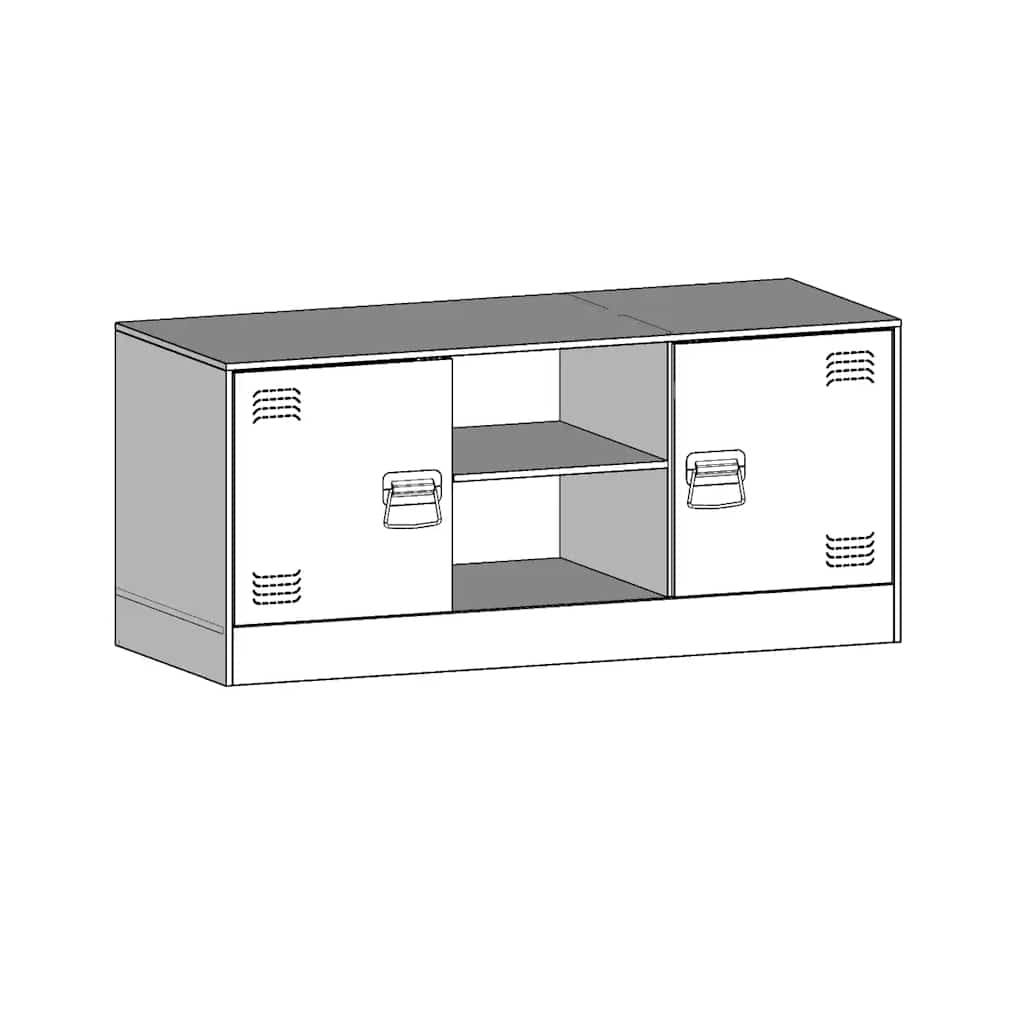 Mobile TV Nero 99x39x44 cm in Acciaio | homemem39