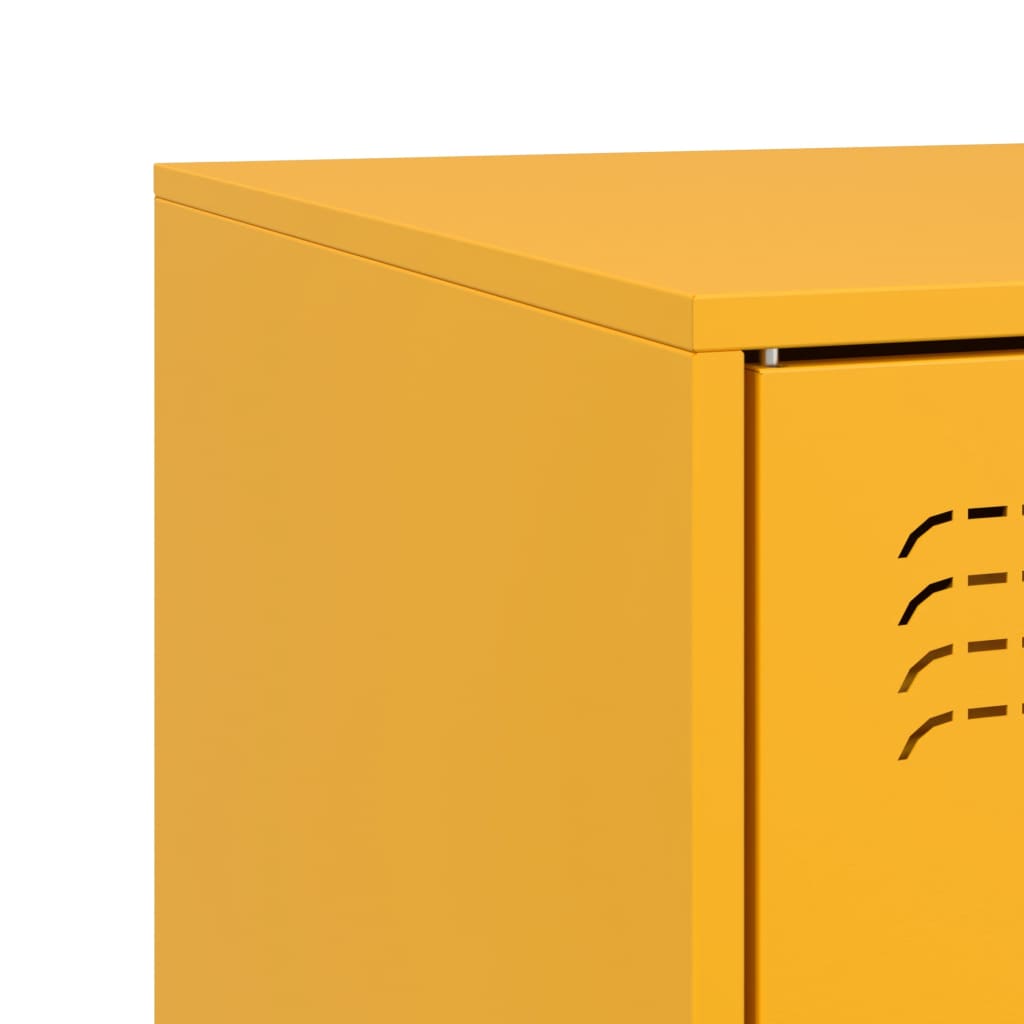 Mobili TV 2 pz Giallo Senape 67x39x44 cm in Acciaio | homemem39