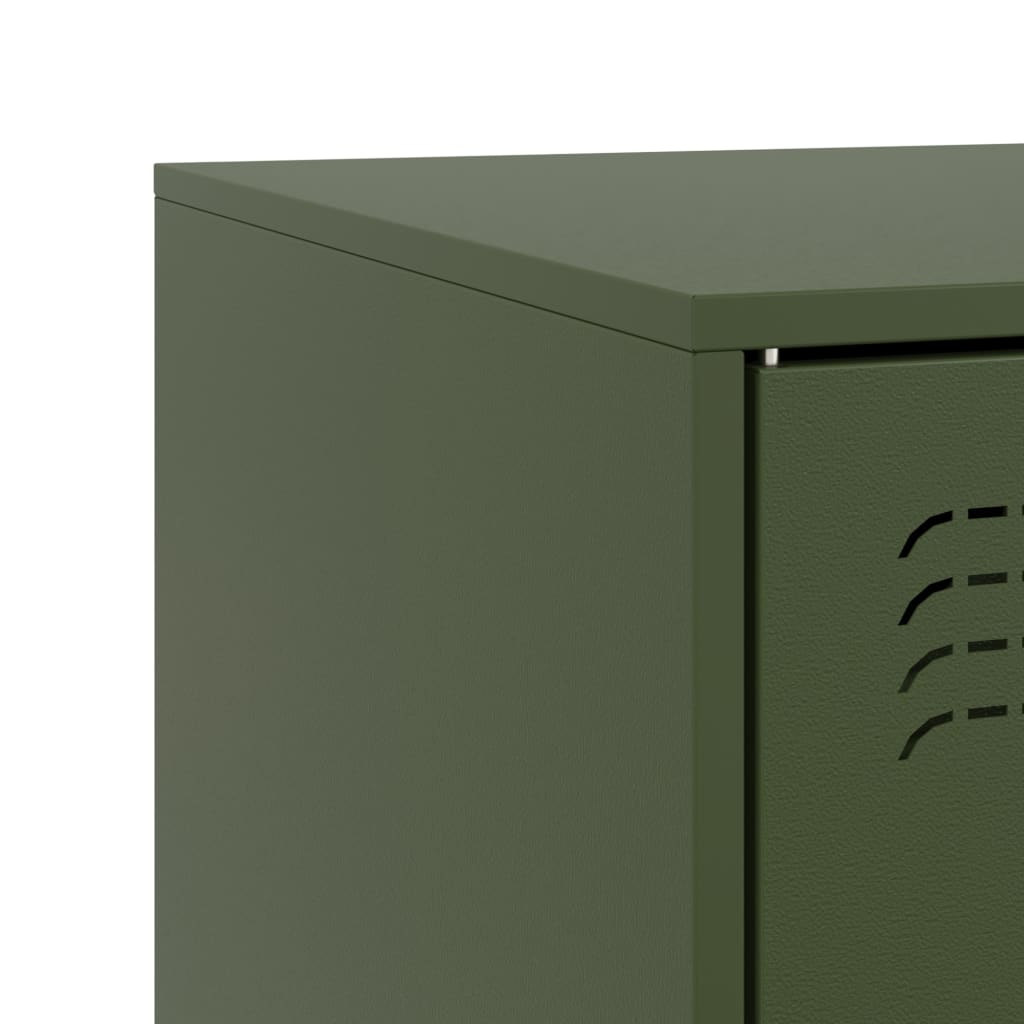 Mobile TV Verde Oliva 67x39x44 cm in Acciaio | homemem39