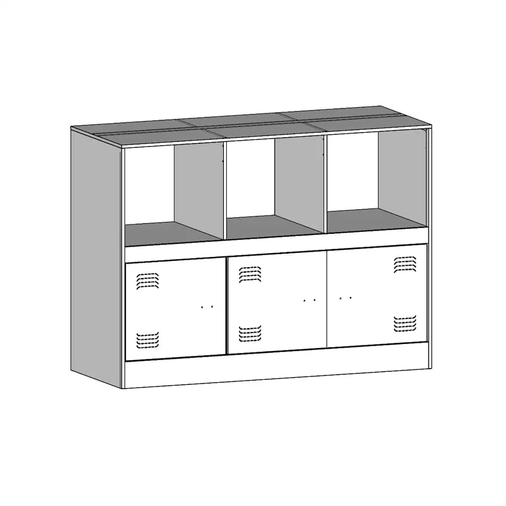 Credenza Verde Oliva 99x39x73 cm in Acciaio - homemem39
