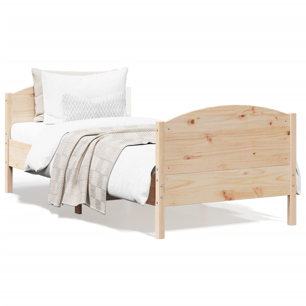 Giroletto senza Materasso 100x200 cm in Legno Massello di Pino - homemem39