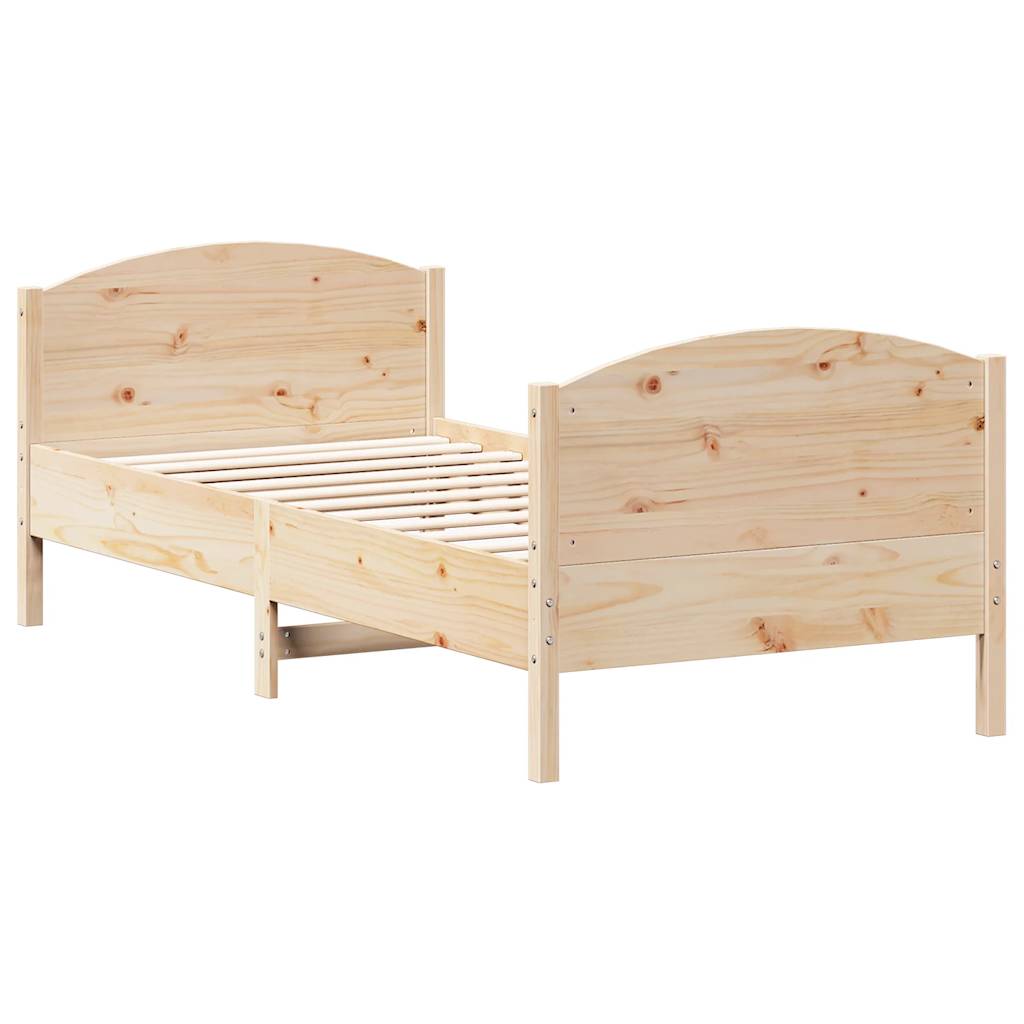 Giroletto senza Materasso 100x200 cm in Legno Massello di Pino - homemem39