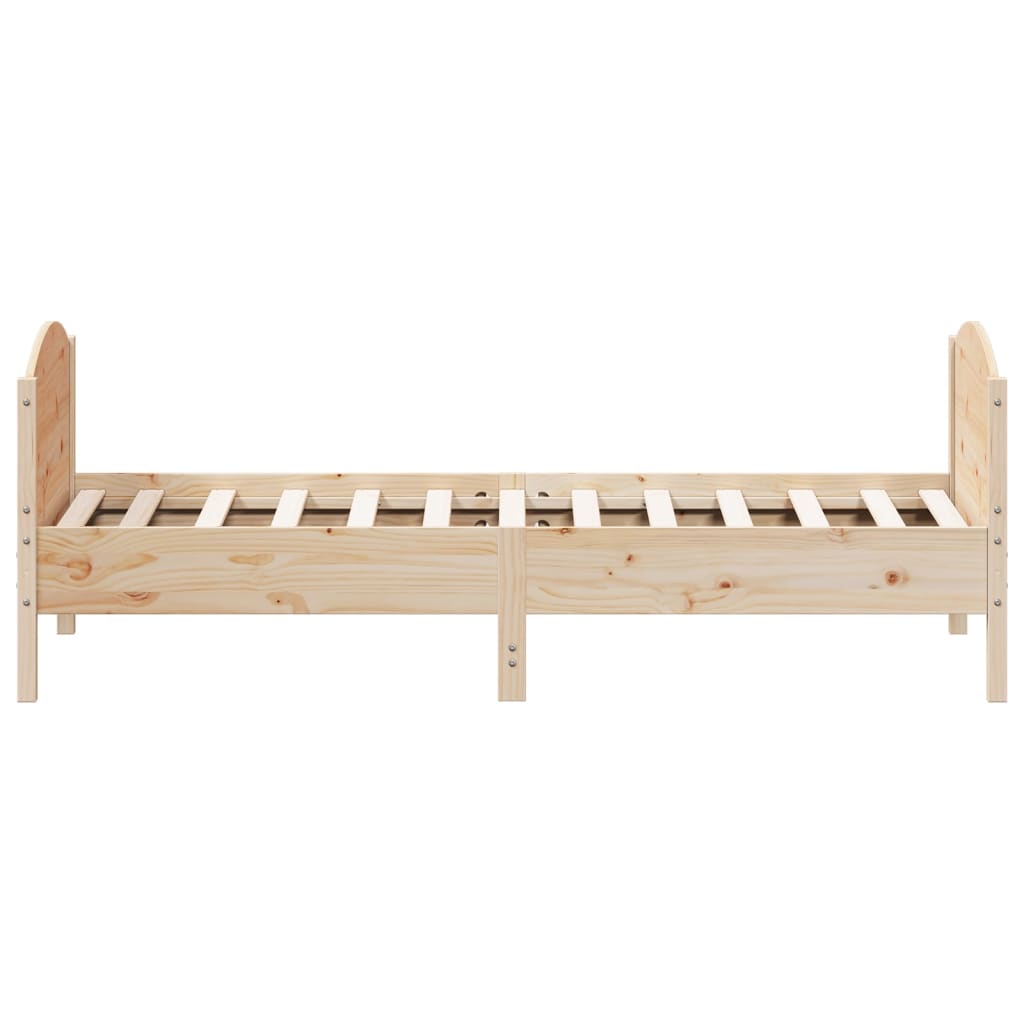 Giroletto senza Materasso 100x200 cm in Legno Massello di Pino - homemem39