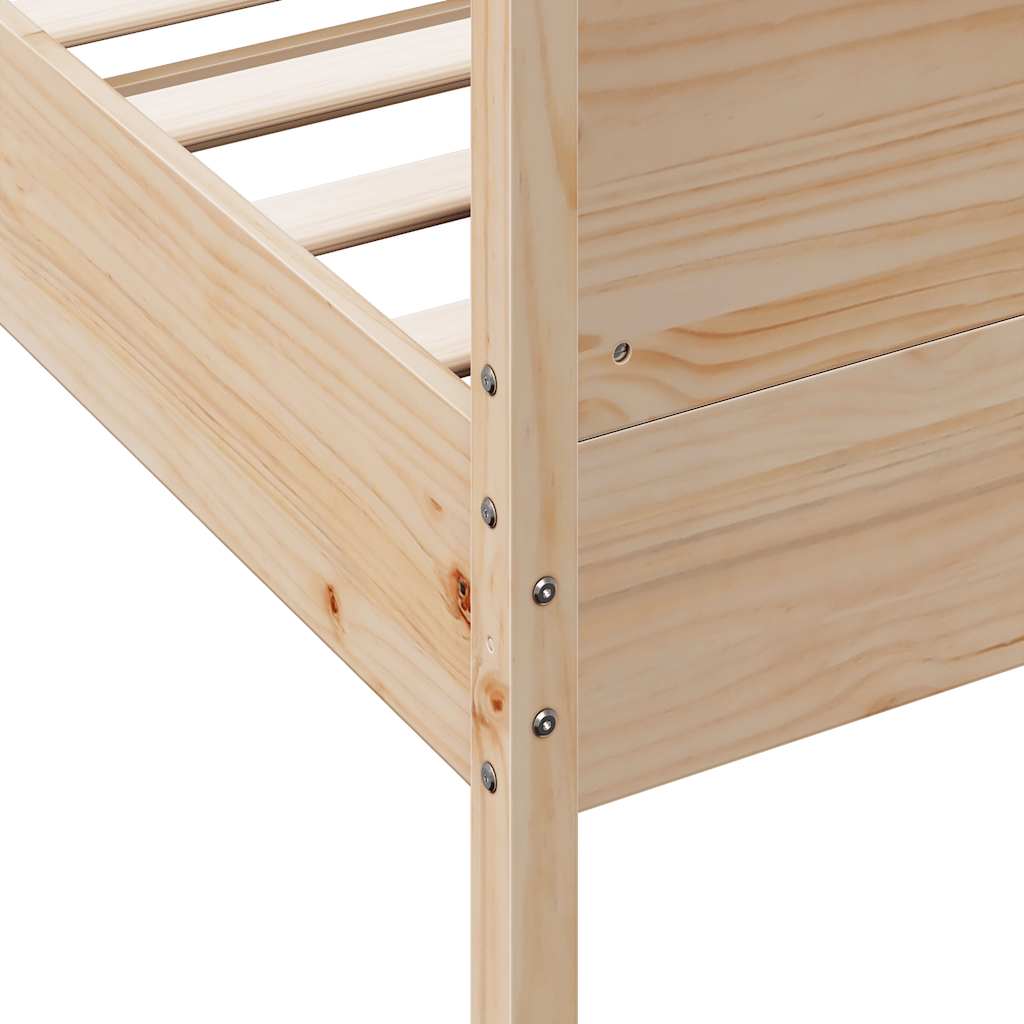 Giroletto senza Materasso 100x200 cm in Legno Massello di Pino - homemem39