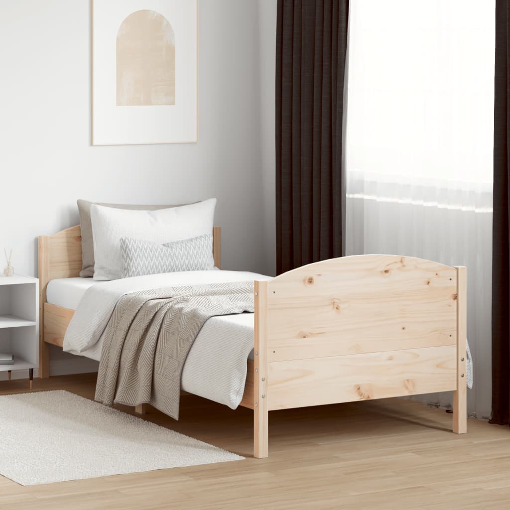 Giroletto senza Materasso 100x200 cm in Legno Massello di Pino - homemem39