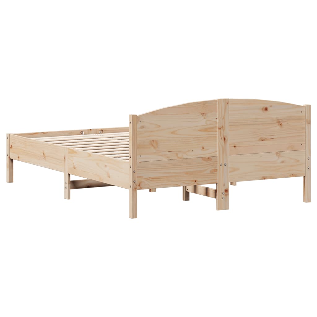 Letto senza Materasso 120x190 cm in Legno Massello di Pino - homemem39