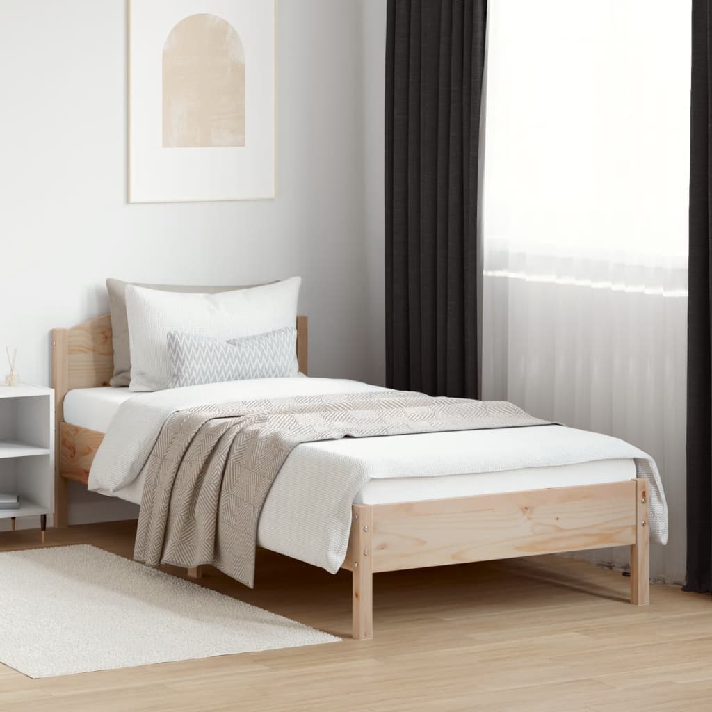 Giroletto senza Materasso 100x200 cm in Legno Massello di Pino - homemem39