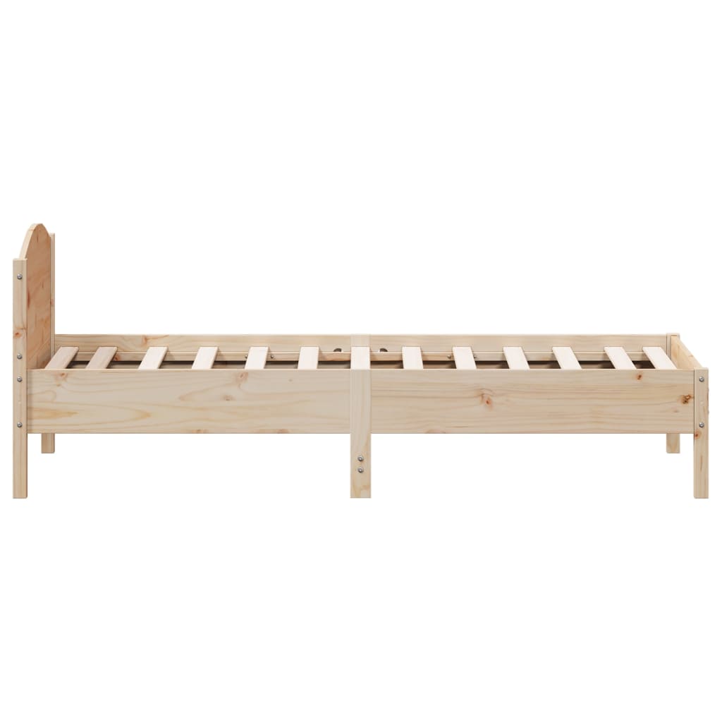 Letto senza Materasso 75x190 cm in Legno Massello Pino - homemem39