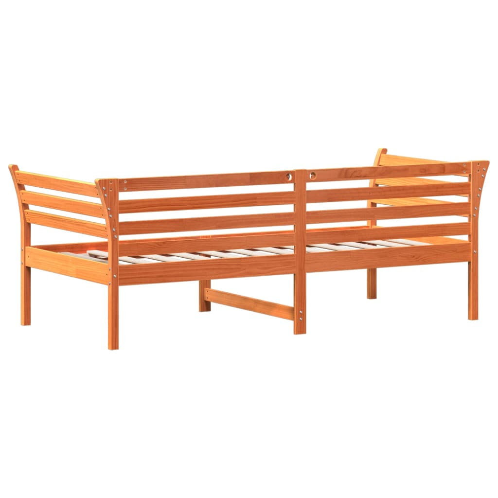 Dormeuse senza Materasso Marrone Cera 90x190 cm Legno di Pino - homemem39