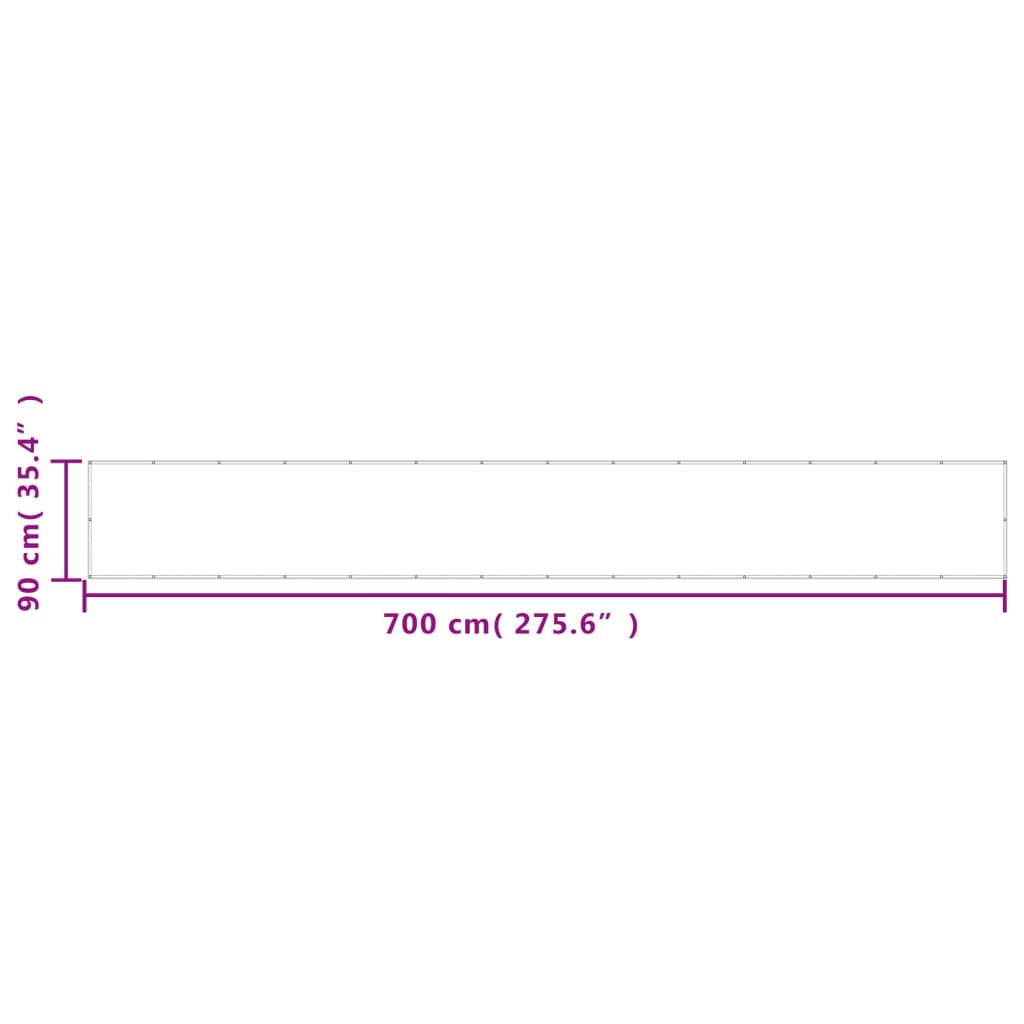 Paravento da Balcone Sabbia 90x700 cm 100% Poliestere Oxford | homemem39