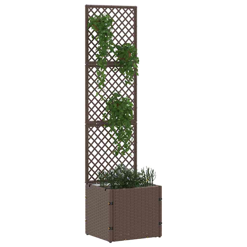 Fioriera Marrone 35 x 30 x 135 cm Metallo