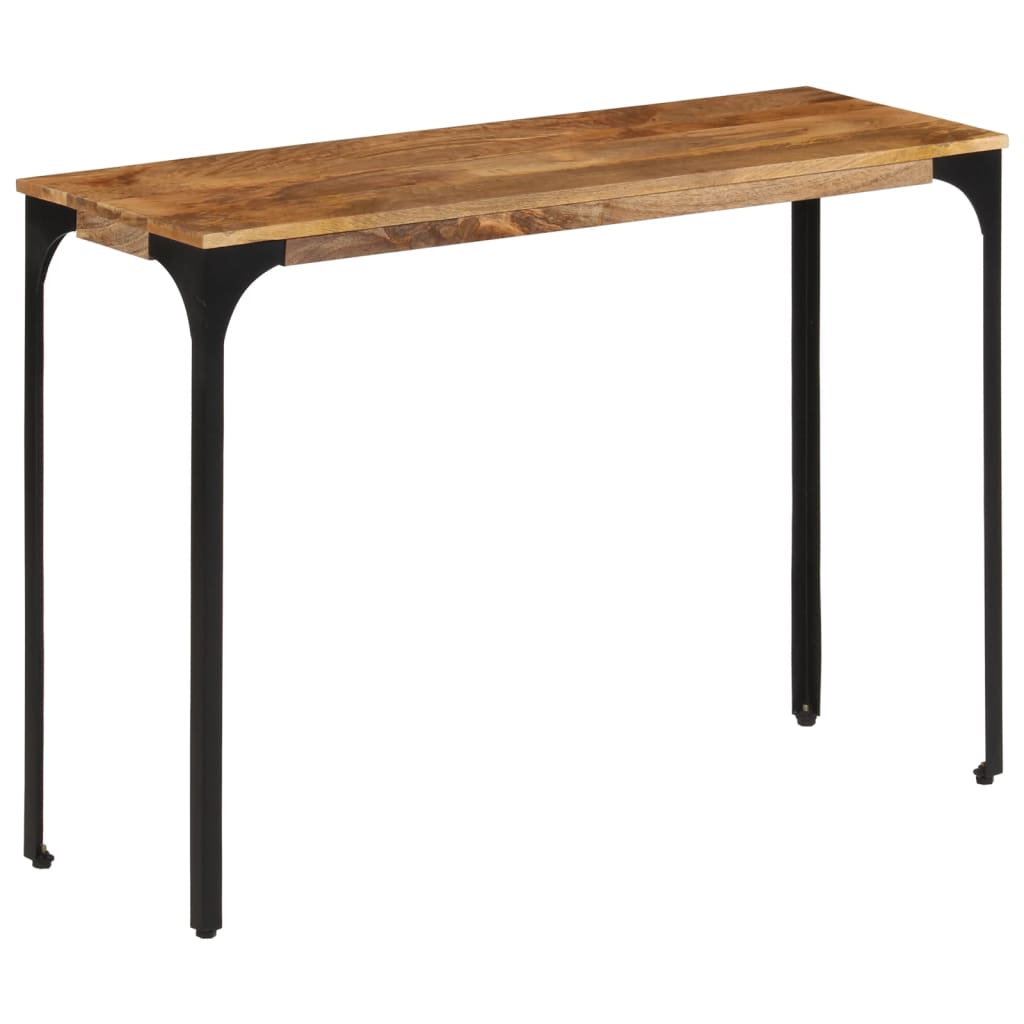 Tavolo Consolle Marrone 110x35x76 cm Massello Mango e Ferro - homemem39