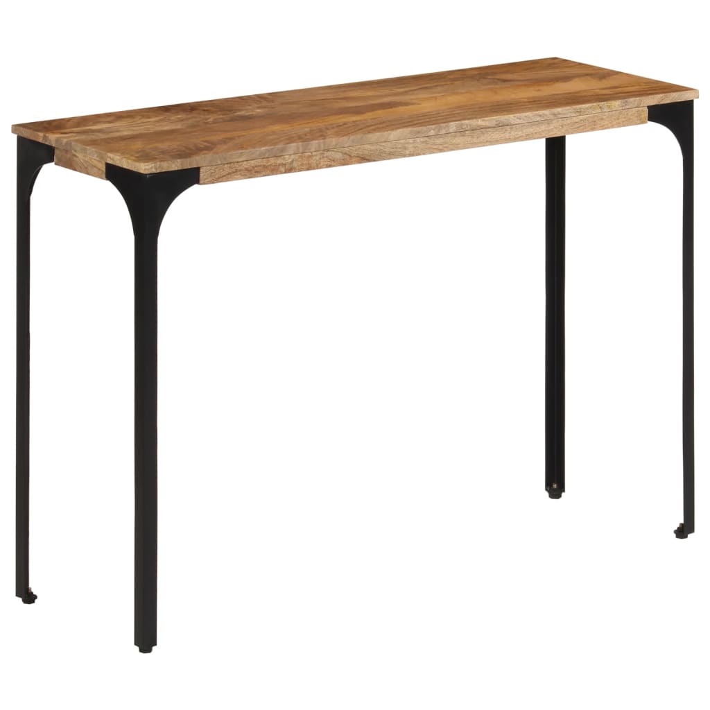 Tavolo Consolle Marrone 110x35x76 cm Massello Mango e Ferro - homemem39