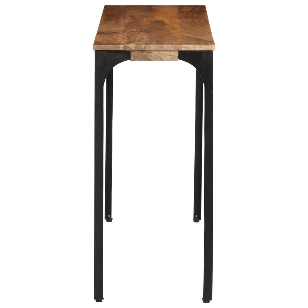 Tavolo Consolle Marrone 110x35x76 cm Massello Mango e Ferro - homemem39