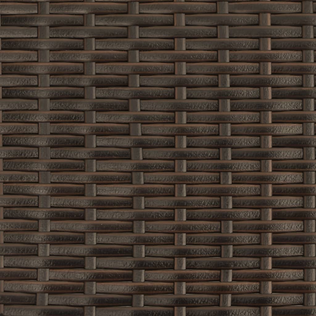 Lettini prendisole 2 pz con tavolo marrone in polyrattan | homemem39