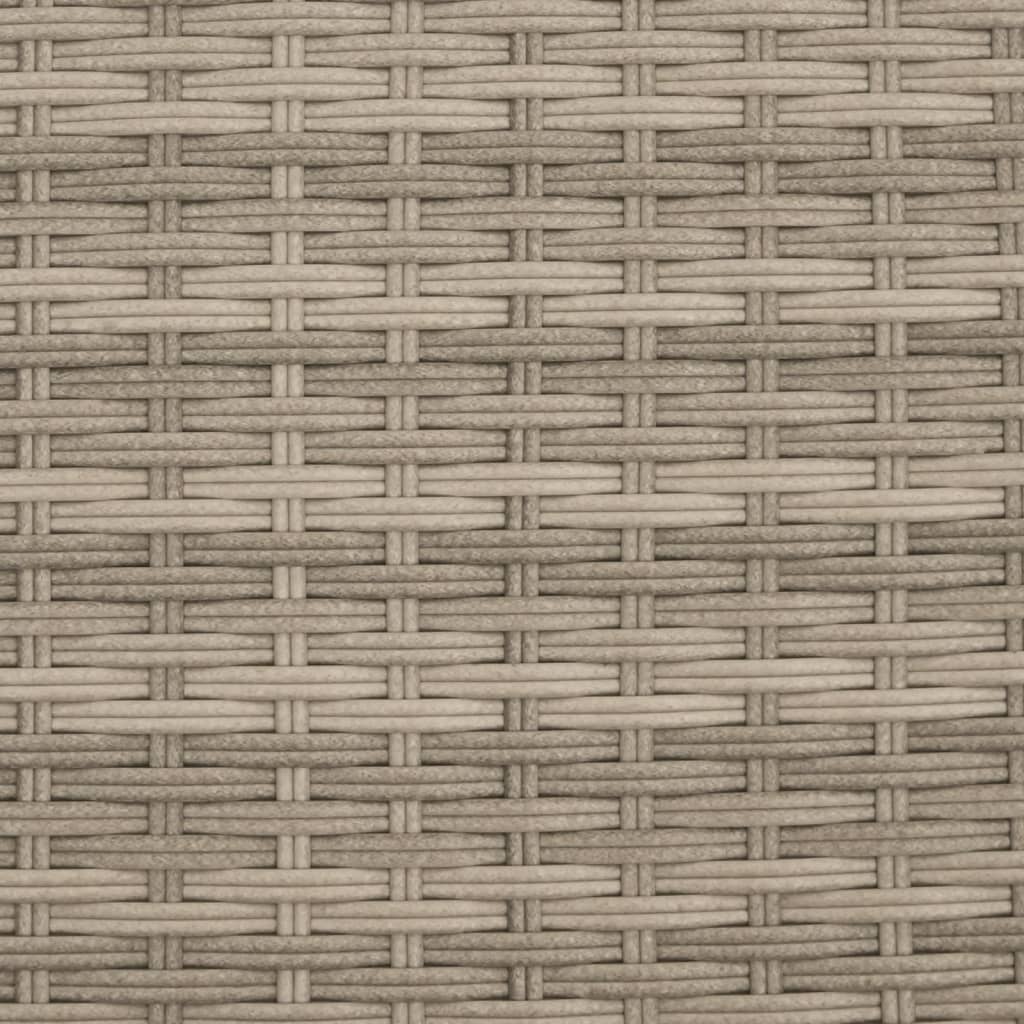 Lettini prendisole 2 pz con tavolo grigio chiaro in polyrattan | homemem39