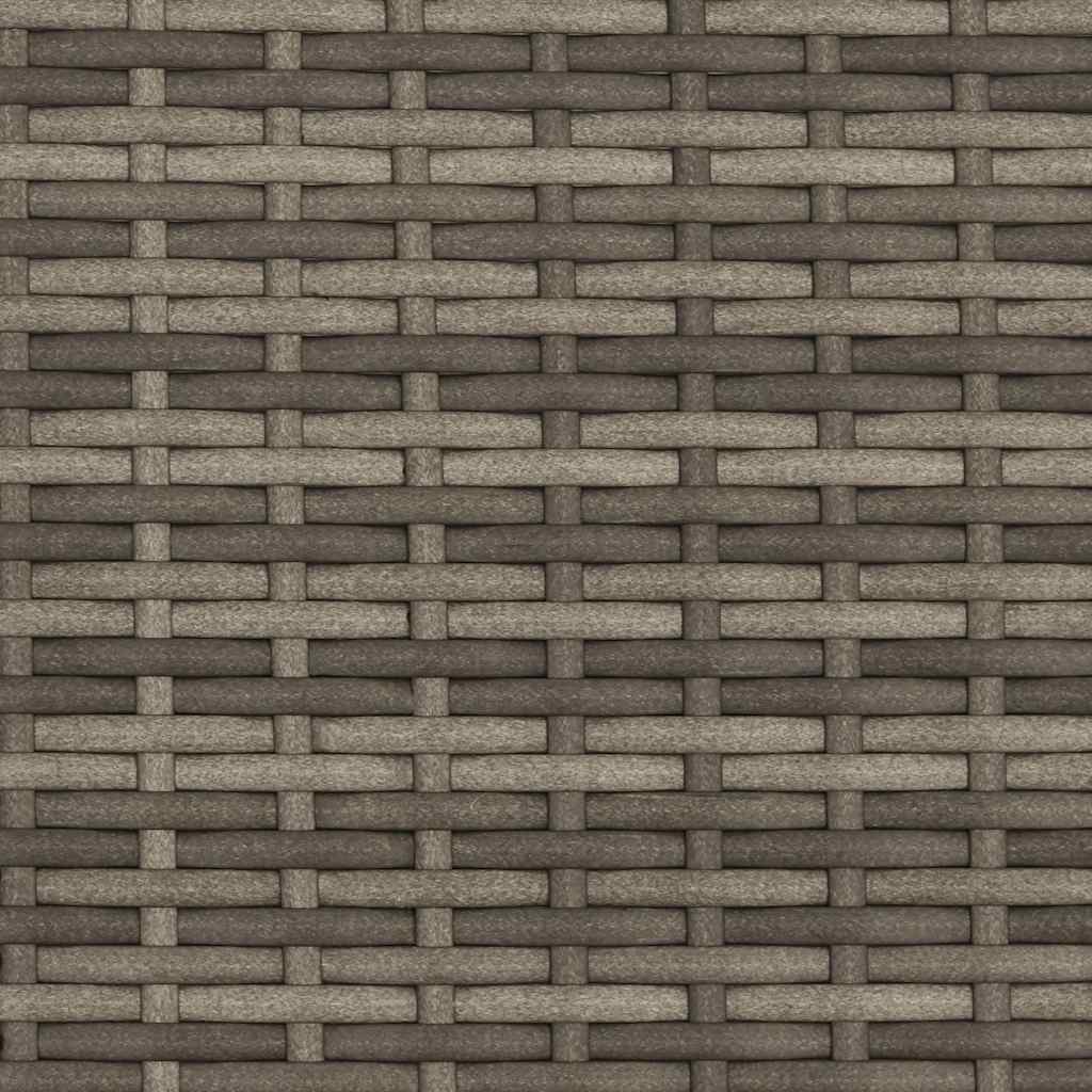 Lettino Prendisole con Baldacchino e Cuscini Grigio Polyrattan | homemem39