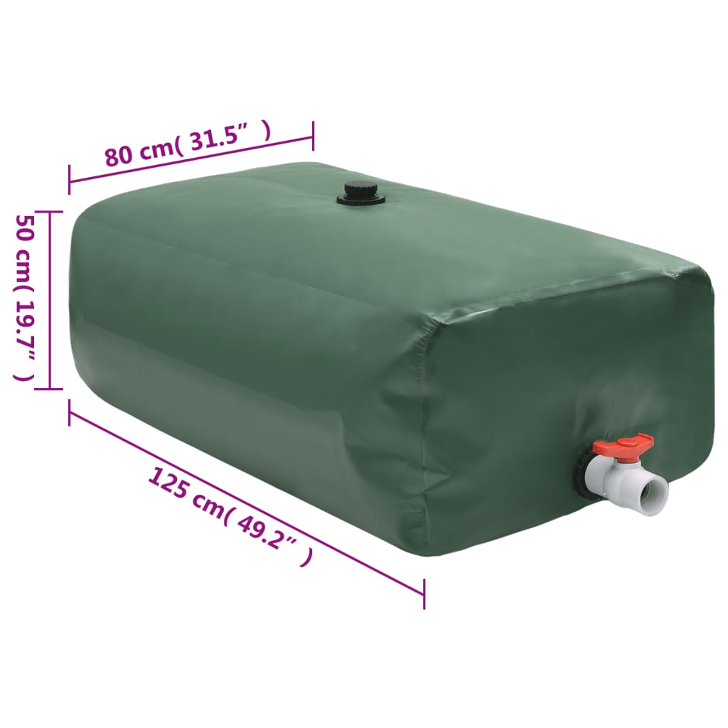 Serbatoio Acqua con Rubinetto Pieghevole 500 L in PVC - homemem39