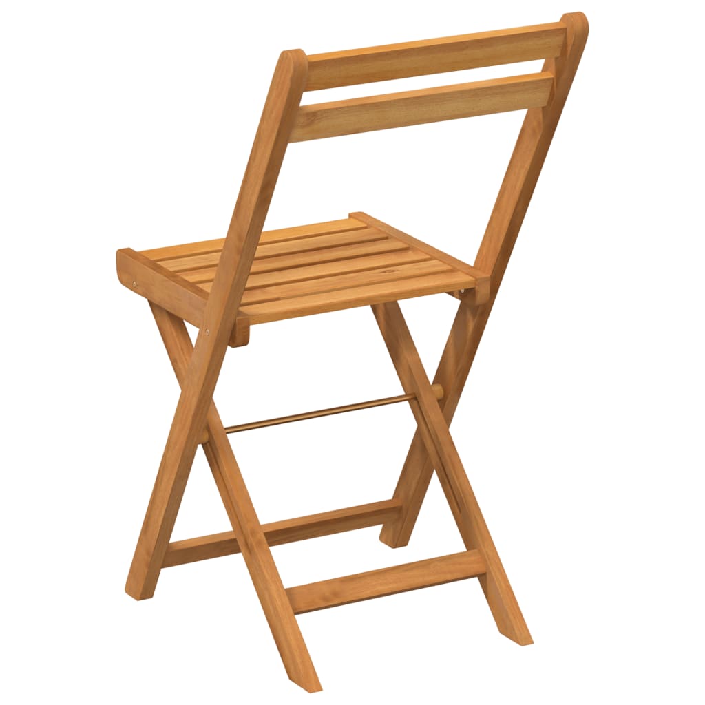 Sedie Pieghevoli da Bistrò 4 pz in Legno Massello di Acacia - homemem39