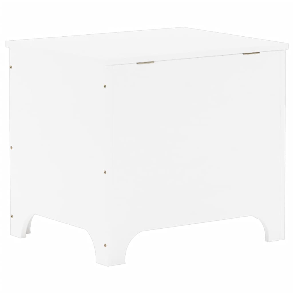 Contenitore con Coperchio RANA Bianco 60x49x54 cm Massello Pino