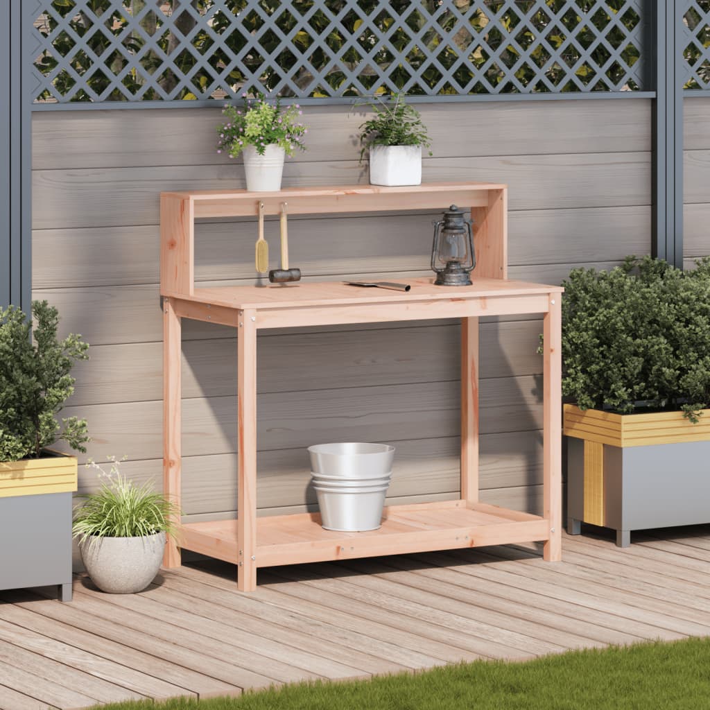 Tavolo Invaso con Ripiani 108x50x109,5cm Legno Massello Douglas - homemem39