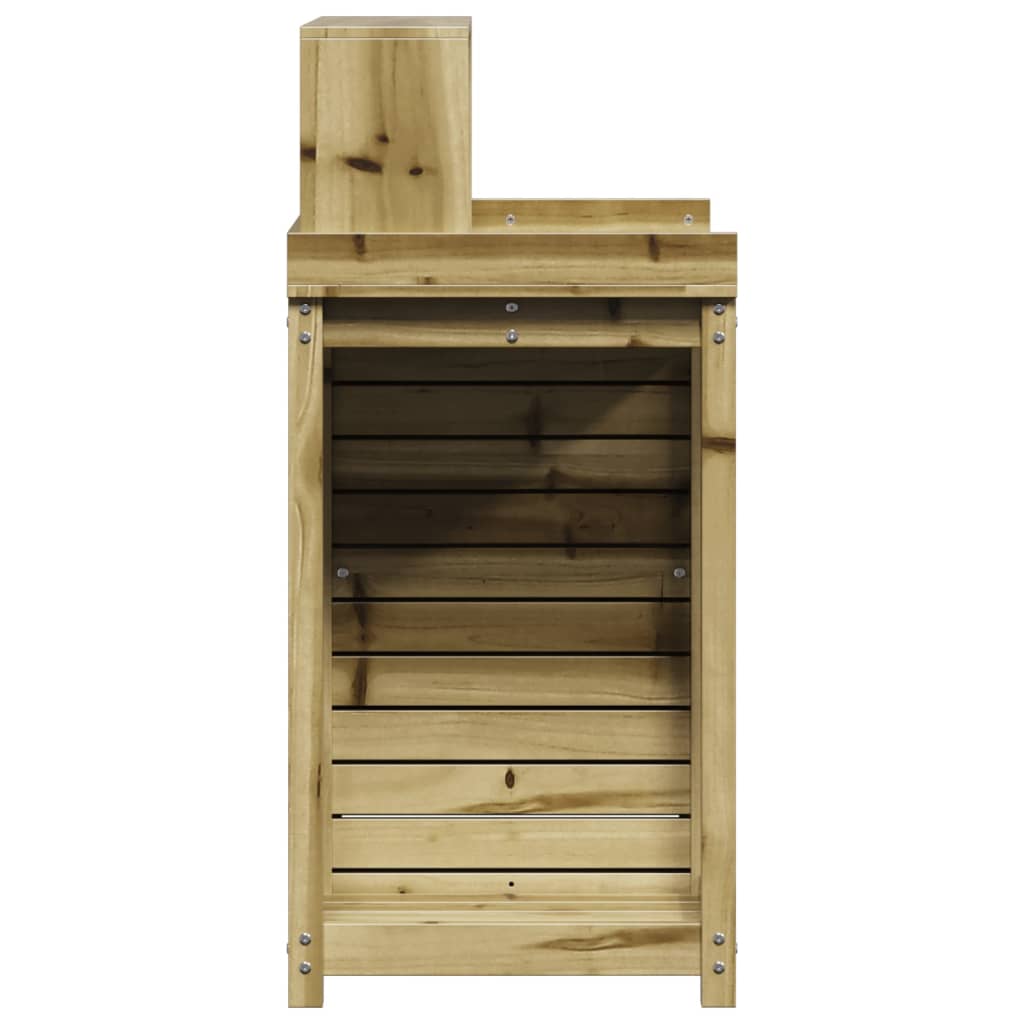 Tavolo Invaso con Ripiani 82,5x50x109,5cm Legno Impregnato Pino - homemem39
