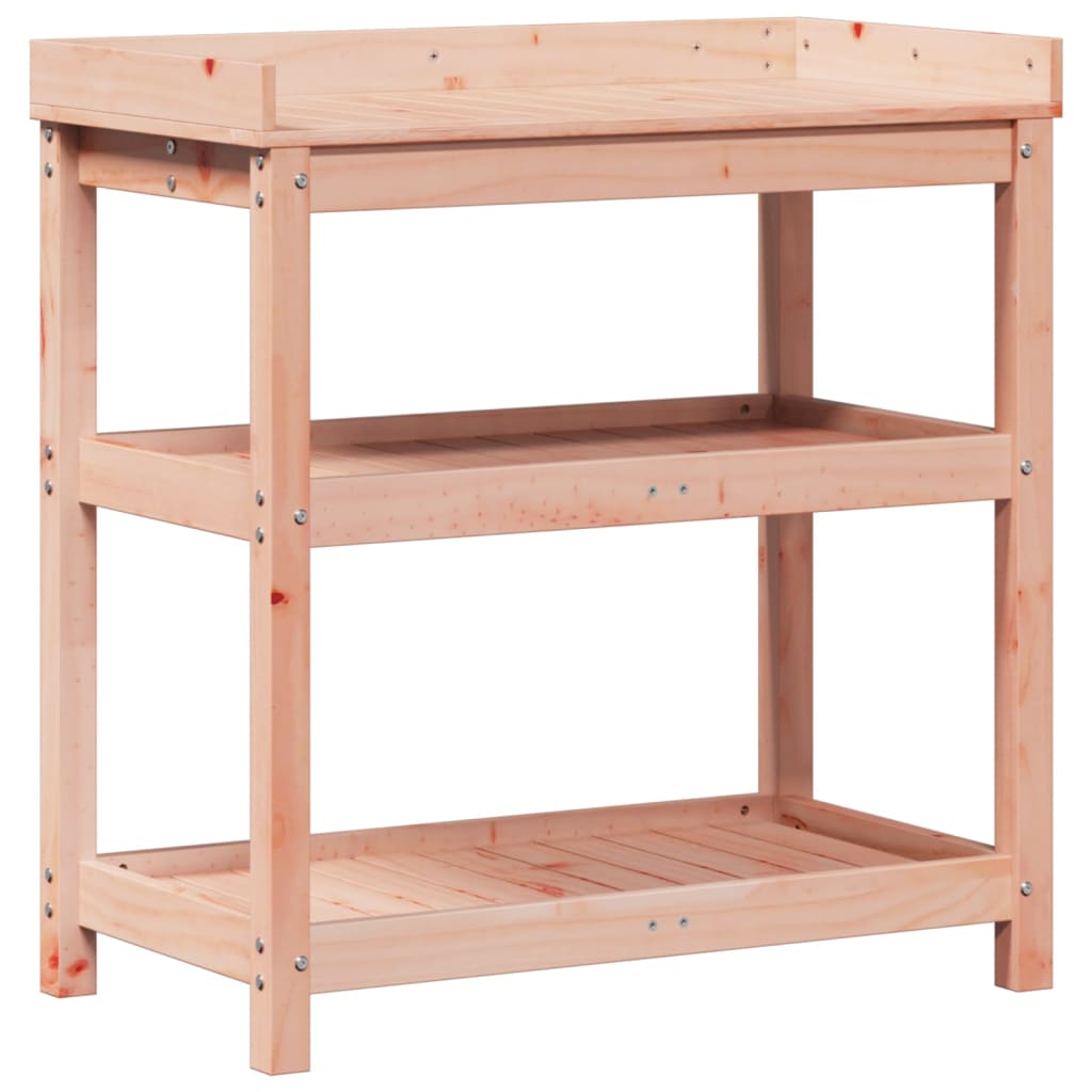 Tavolo Invaso con Ripiani 82,5x45x86,5cm Legno Massello Douglas - homemem39